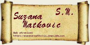 Suzana Matković vizit kartica